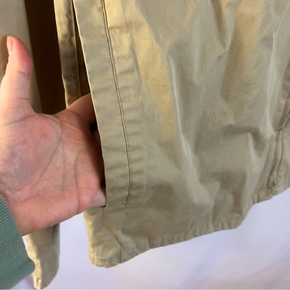 VTG Tommy Hilfiger Men's XL Harrington Full Zip Lightweight Beige Jacket Canvas - Picture 7 of 8